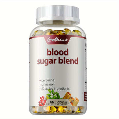 Blood Sugar Blend 120 Capsules, Berberine HCL, Cinnamon, CoQ10, Turmeric & Alpha Lipoic Acid
