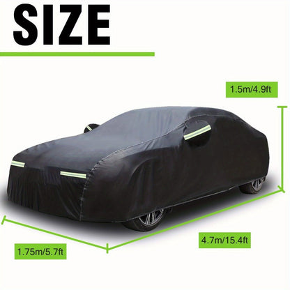 All Weather Car Cover for Sedan & Coupe 185"x69"x59" – Outdoor UV, Rain, Snow & Hail Protection for Toyota Camry, Honda Accord