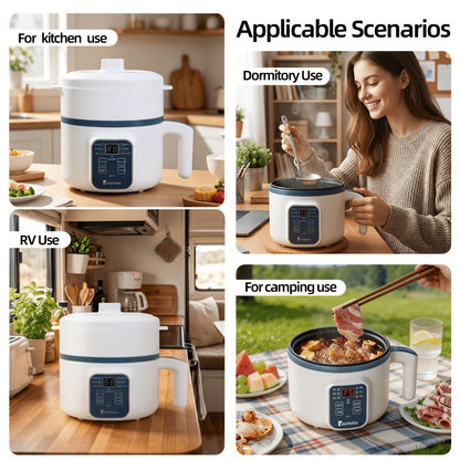Electric Hot Pot 1.7L Multifunctional for Entryways, Bedrooms and Living Spaces, with the Listed Configuration