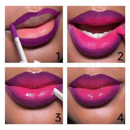 High Pigment Berry Lip Gloss Set 3-Piece – Waterproof Velvet Matte Finish, Non-Stick Cup Long-Lasting Lip Color