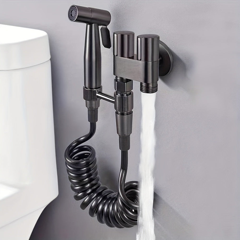 Handheld Bidet Sprayer Kit 6-Piece Wall Mounted Toilet Sprayer Set with Hose & Holder - Adjustable Pressure