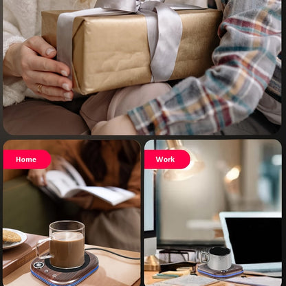 Smart Electric Coffee Mug Warmer 40W, Desktop Coffee Cup Thermos with Temperature Display, 3 Heat Settings