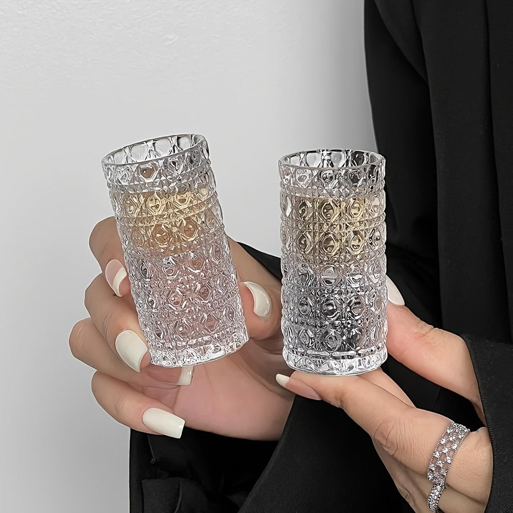 Shot Glass Set Diamond Engraved – Whiskey Vodka Tequila Glasses for Parties Weddings Home Bar Entertaining Reusable Barware Gift