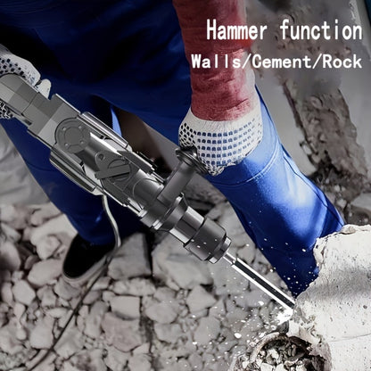 Hammer Drill 1100W 3-in-1 Multi-Function Electric Drill, Rotary Hammer & Chisel, Variable Speed for Concrete Wall Wood Metal Drilling