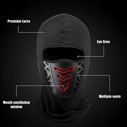 Motorcycle Full Face Mask Winter Thermal – Windproof Anti-Dust Neck Cover, Breathable Air Vents, Cold Weather Balaclava for Men, Snug Fit