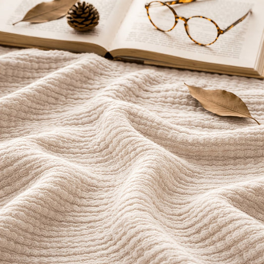 Muslin Blanket 100% Cotton 6-Layer, Breathable Gauze Throw for Couch & Bed, All Season, 13 Colors