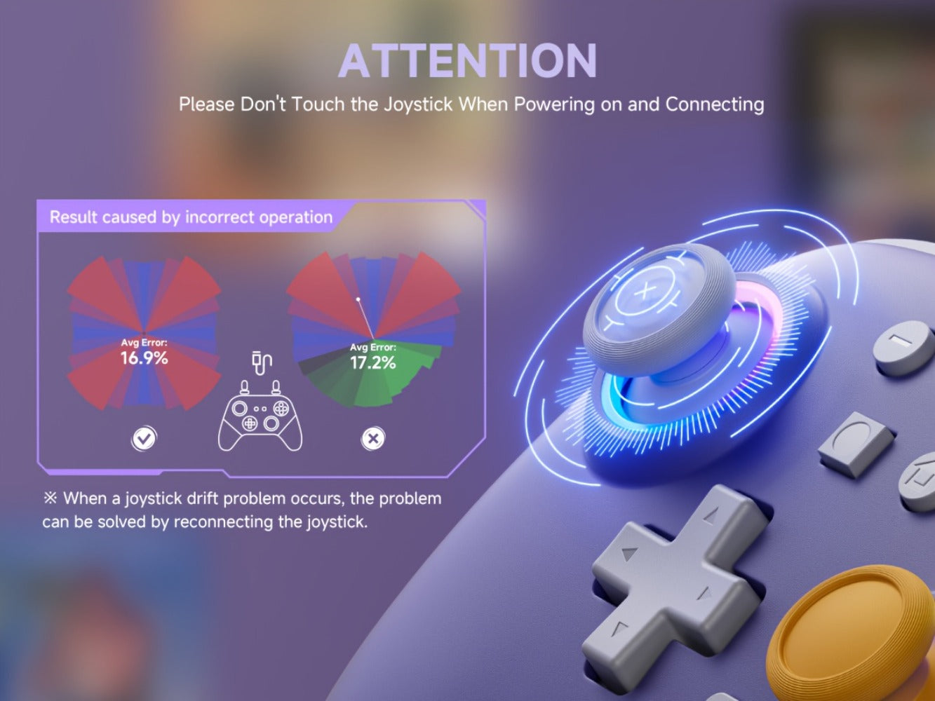 Hall Effect Wireless Controller for Nintendo Switch OLED Switch Lite - No Drift Joystick Turbo for an Everyday Personal Care Routine