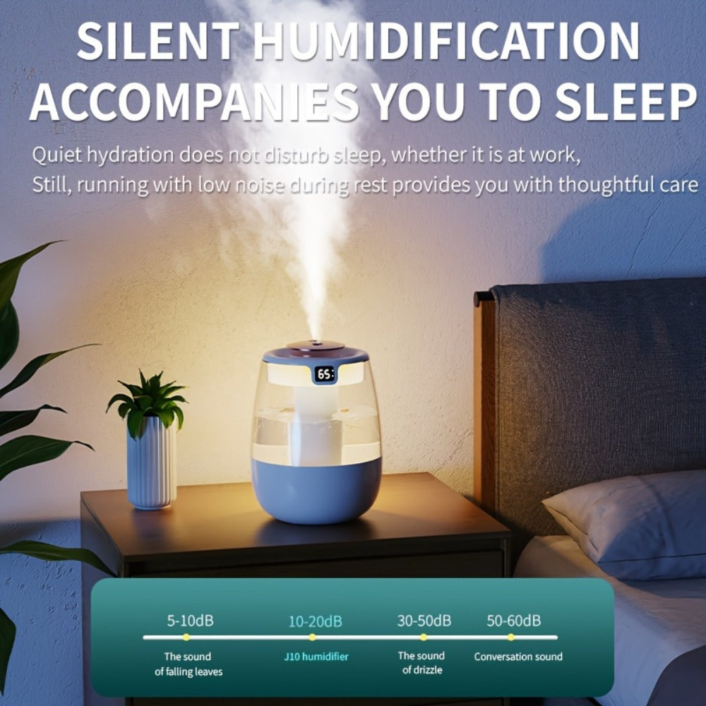 Ultrasonic Humidifier for Bedroom Desktop 1300ml Large Dual Spray Quiet Operation 10H Runtime for Entryways, Bedrooms and Living Spaces
