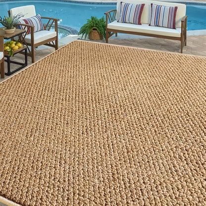 Outdoor Rug Patio Mat Washable | Synthetic Grass Pool Garden Balcony