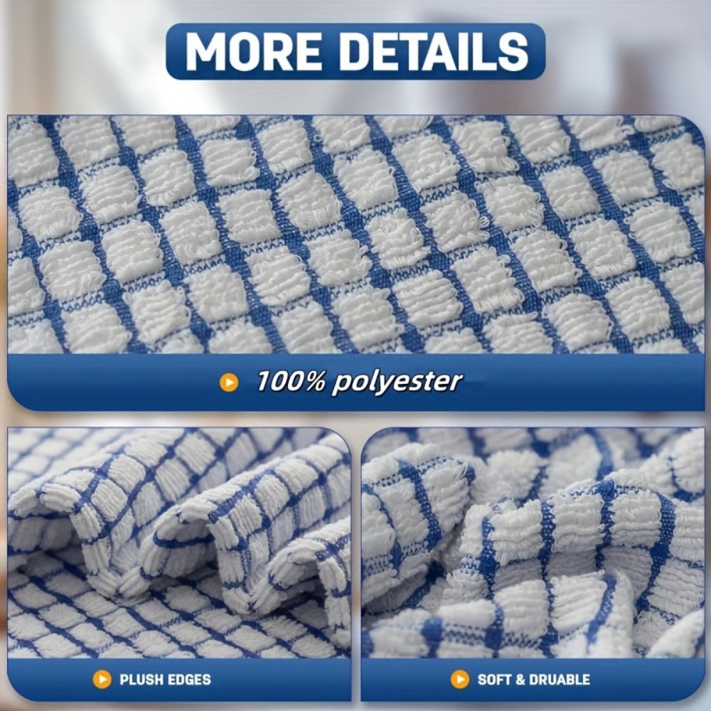 Highly Absorbent Cleaning Cloths Dish Towels – Reusable Kitchen Dishcloths, Quick-Dry Multi-Purpose Napkins & Tea Towels for Kitchen