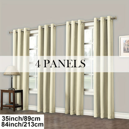 Grommet-Top Blackout Curtain Options in Nine Colors with Seven Width, Length or Panel-Count Labels