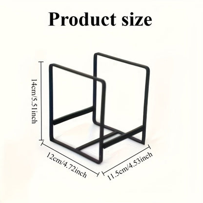 Four-Piece Black Dish Rack Set with Individual Plate Holders for Cabinets, Shelves or Kitchen Countertops