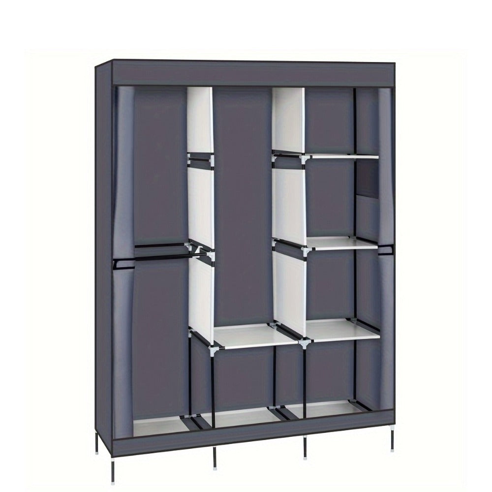Portable Closet Wardrobe Organizer 71" Clothes Rack with Shelves, Freestanding Bedroom Storage Closet System
