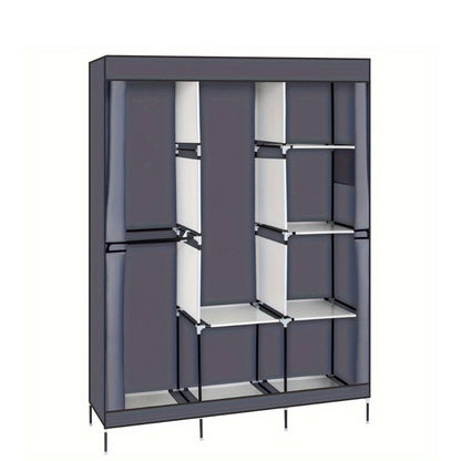 Portable Closet Wardrobe Organizer 71" Clothes Rack with Shelves, Freestanding Bedroom Storage Closet System