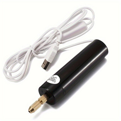 Mini Electric Drill Portable Handheld USB Rechargeable 5V Micro Drill for Jewelry Making Wood Metal Craft DIY Rotary Tool Set with Bits