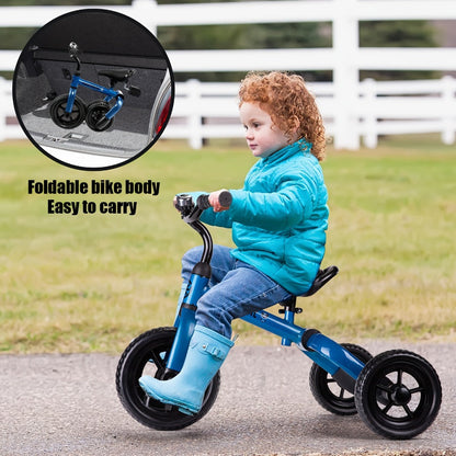 3-in-1 Toddler Tricycle & Balance Bike for Kids Ages 2-5, Folding Trike with Adjustable Seat & Removable Pedals