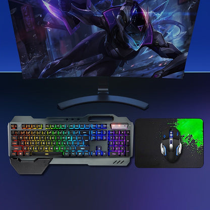 RGB Wireless Gaming Keyboard and Mouse Combo 2.4GHz Rechargeable Backlit Mechanical Feel Metal for an Everyday Personal Care Routine