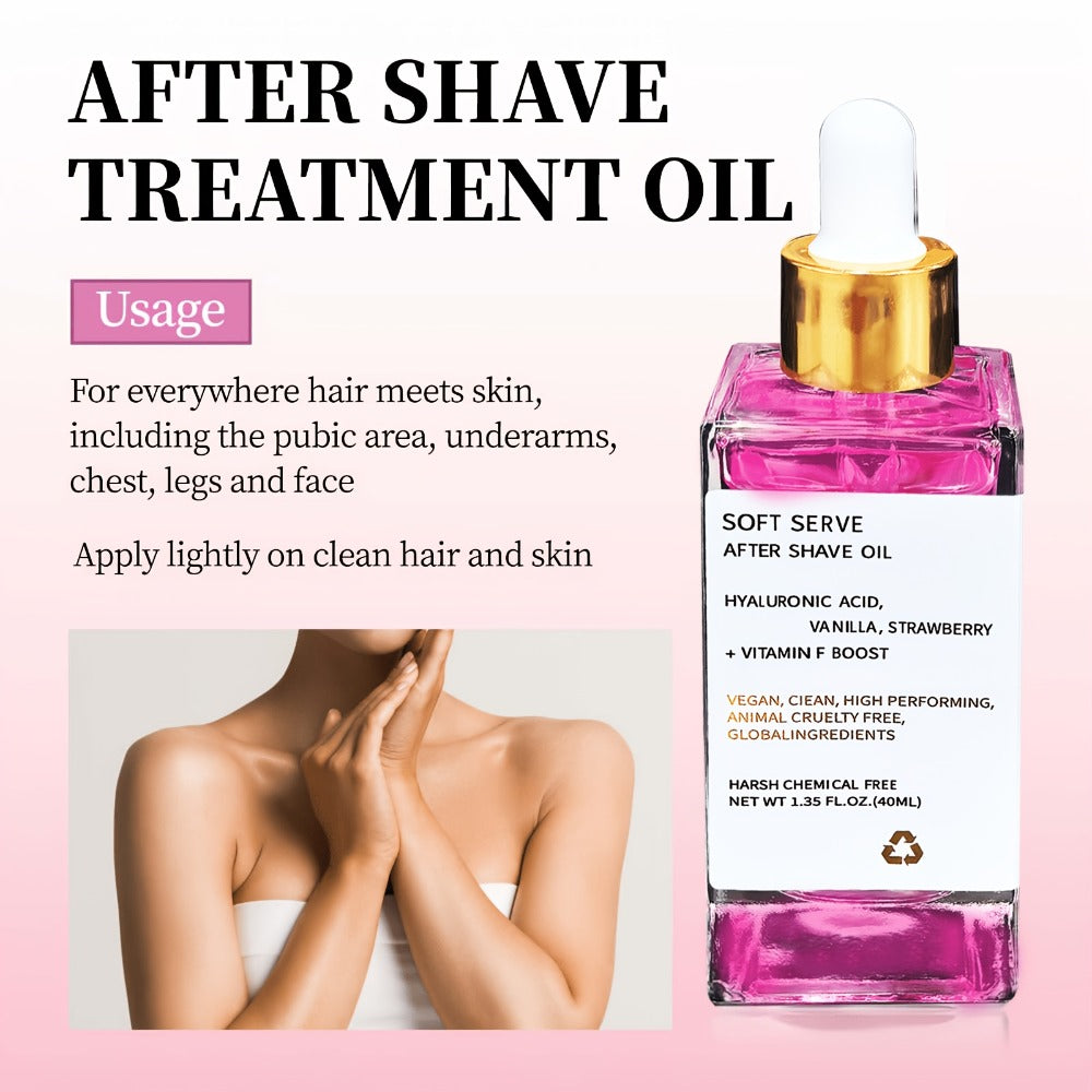 Strawberry Vanilla Beard and After Shave Oil, Two 1.35oz Bottles with Glycerin for Face and Mustache Care