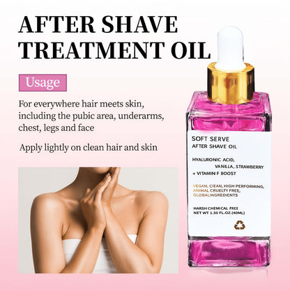 Strawberry Vanilla Beard and After Shave Oil, Two 1.35oz Bottles with Glycerin for Face and Mustache Care