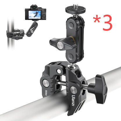ULANZI Super Clamp 360° Ballhead Magic Arm Double Ball Head Camera Mount with 1/4"-20 & 3/8"-16 Thread for Canon Nikon DSLR
