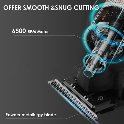 Hair Clippers & Trimmers Kemei Three-Piece Black Set with Full-Size Clipper, Detailer, Foil Shaver and Charging Base
