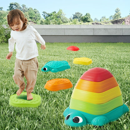 Kids Turtle Balance Stepping Stones 5pcs, Obstacle Course Coordination Game Toy, Up to, PP Material