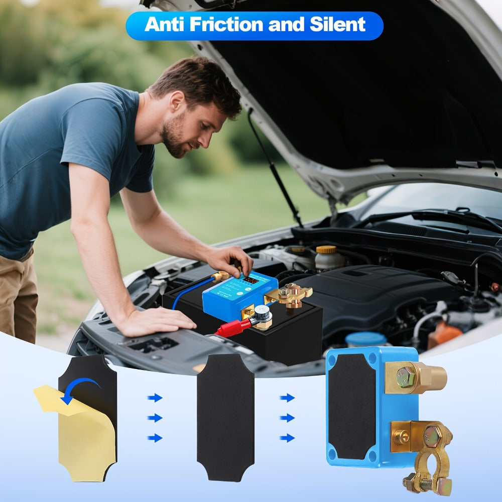 Car Battery Auto Power Off Switch with LED Voltage Display – 12V/24V Anti-Drain Protection, Low Voltage Alarm