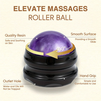 Massage Oil Set 3pcs Roller Ball, Vanilla Arnica & Lavender Essential Oils Moisturizing Body Massage Kit