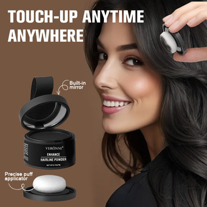 Hairline Shadow Powder Kit with Brush – Waterproof Hairline Concealer & Hair Root Touch Up Powder | Instant Fuller-Looking Hairline | 6