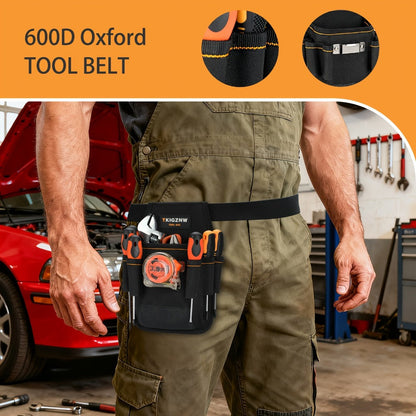 Tool Bag Heavy Duty 7-Pocket PVC Organizer for Mechanics & Electricians – Multi-Pocket Hand Tool Storage Bag