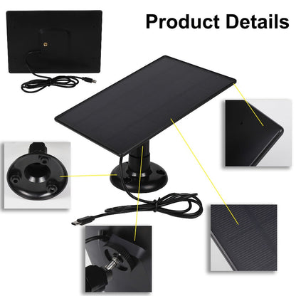 3-Pack Portable Solar Panel Kit 5V 3W with 360° Adjustable Mount, USB & Type-C Output for an Everyday Personal Care Routine