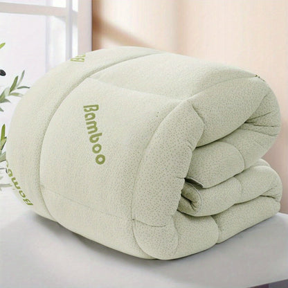 Green Bamboo-Labeled Quilted Mattress Topper with 8–21-Inch Pocket in Twin through California King