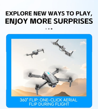Foldable HD Camera Drone Free Storage Bag USB-C Charging 3D Flips Single or Dual Camera Built-in Screen Remote