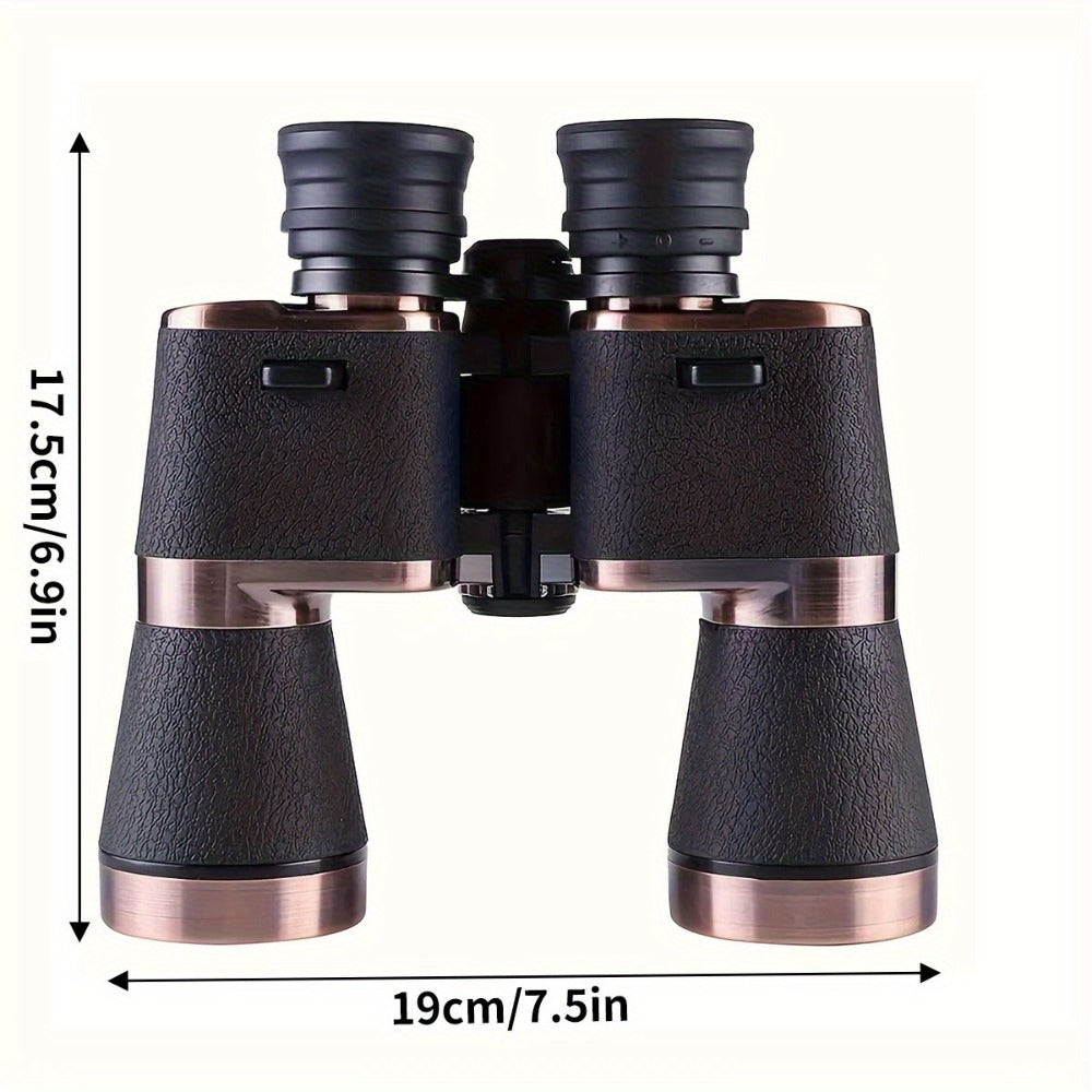 Brown-and-Black 10x50 Binoculars with 26mm Eyepieces, Center Focus Wheel and Textured Hand Grips