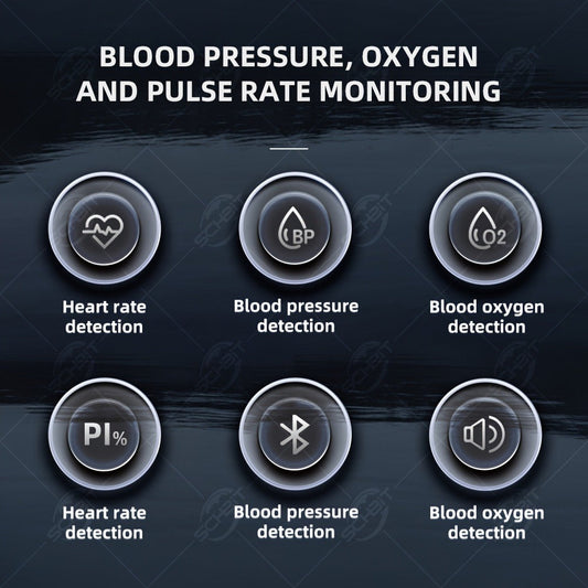 Fingertip Pulse Oximeter with Rotating Display, Bluetooth-Labeled Data View and 6.6 x 3.3 cm Body