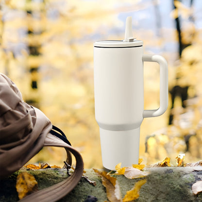 Insulated Tumbler, 40oz Stainless Steel Travel Cup with Lid, Foldable Straw and Six Color Options