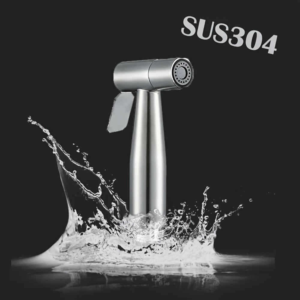 Handheld Bidet Sprayer Kit 6-Piece Wall Mounted Toilet Sprayer Set with Hose & Holder - Adjustable Pressure