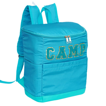 Insulated Cooler Backpack 30-Can Capacity, Leopard Print Portable Lunch Bag with Mesh Side Pockets & Adjustable Straps