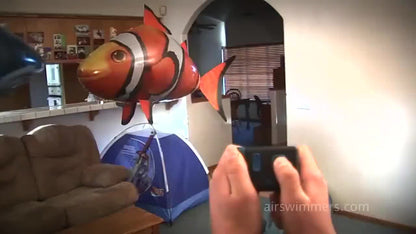 RC Inflatable Clownfish Balloon, Remote Control Flying Fish Toy for Kids Birthday Party, Wedding & Home Decor