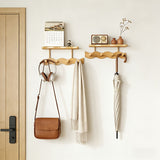Wood-tone 8 hooks