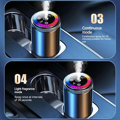 Car Aromatherapy Diffuser with Dynamic Light Show & Starry Sky Projector – USB Rechargeable Air Freshener, Essential Oil Perfume