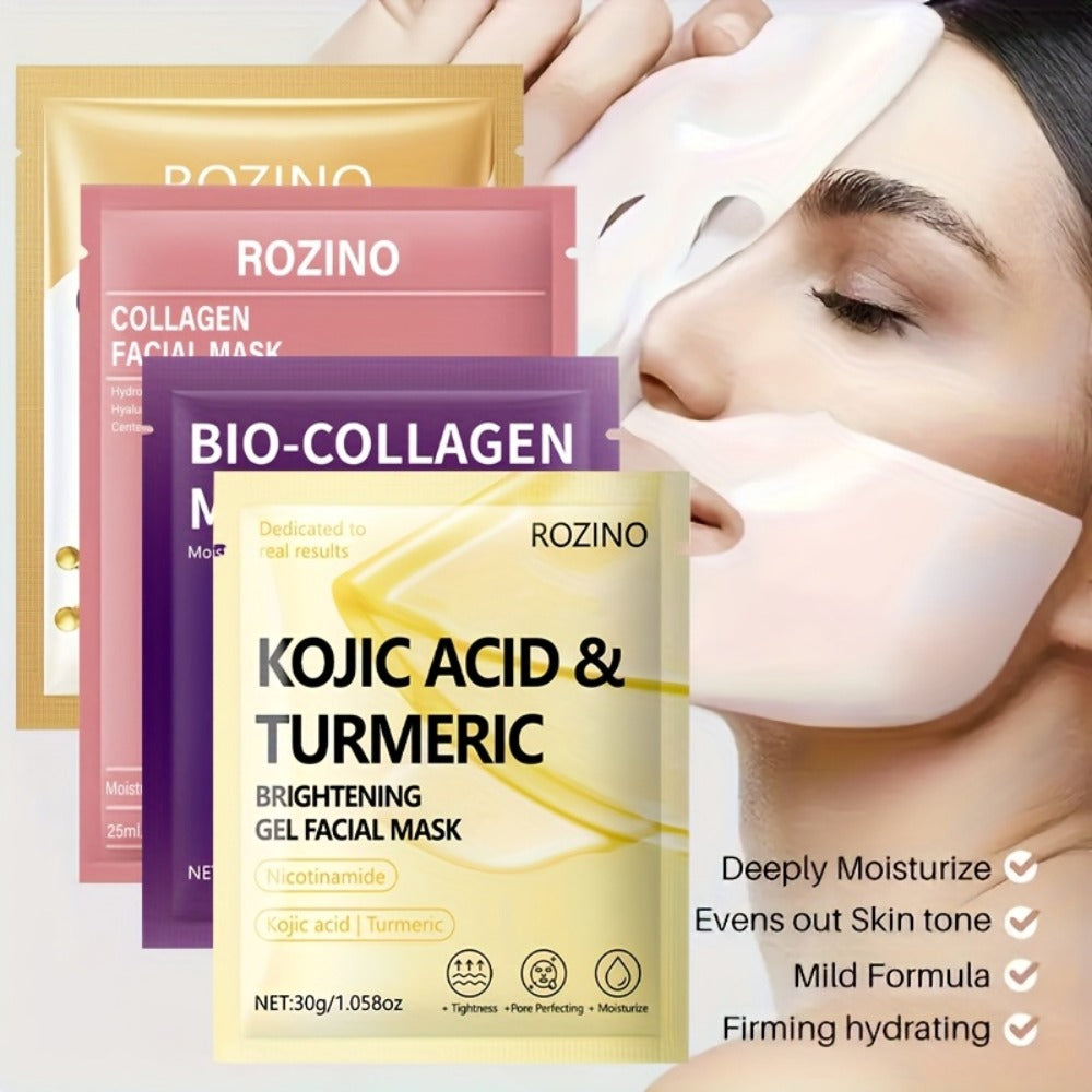 Bio-Collagen Powerful Moisturizing Face Mask Set 20pcs | Deep Hydration Anti-Aging Skincare for Dry Dull Sagging Skin | Facial Masks for Men
