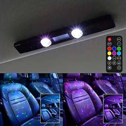 RGB Car Interior Atmosphere Lights Music Sync LED Neon Starlight – Remote Control USB 5V Multi-Color Ambient Lighting for Car Party DJ Home