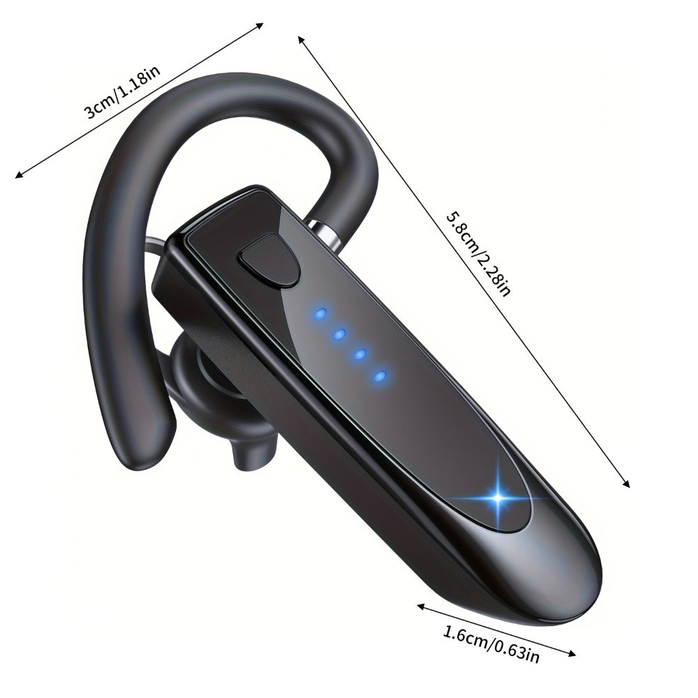 Trucker Bluetooth Headset 29H Playtime 180H Standby, Handsfree Earpiece with Mic Dual Device Connection