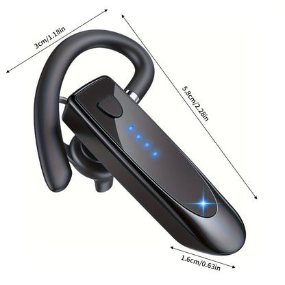 Trucker Bluetooth Headset 29H Playtime 180H Standby, Handsfree Earpiece with Mic Dual Device Connection