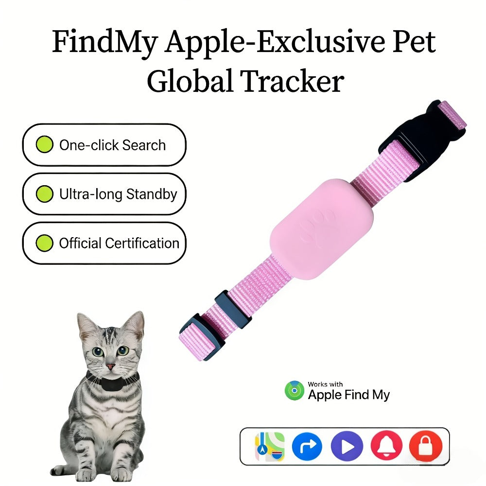 Pet GPS Tracking Collar Dual-System Smart Positioning, Anti-Lost Adjustable Collar Tracker for Cats Dogs & Puppies