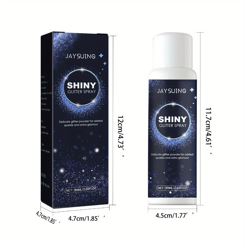 Shimmer Glitter Body Spray 60ml Waterproof Long-Lasting Highlighter for Skin Hair & Clothing – Fine Mist Sparkle Glow Spray for Parties