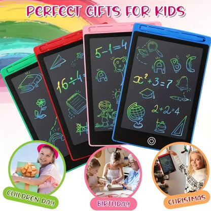 Four-Pack 8.5-Inch LCD Writing Tablets in Blue, Pink, Green and Red with Matching Styluses