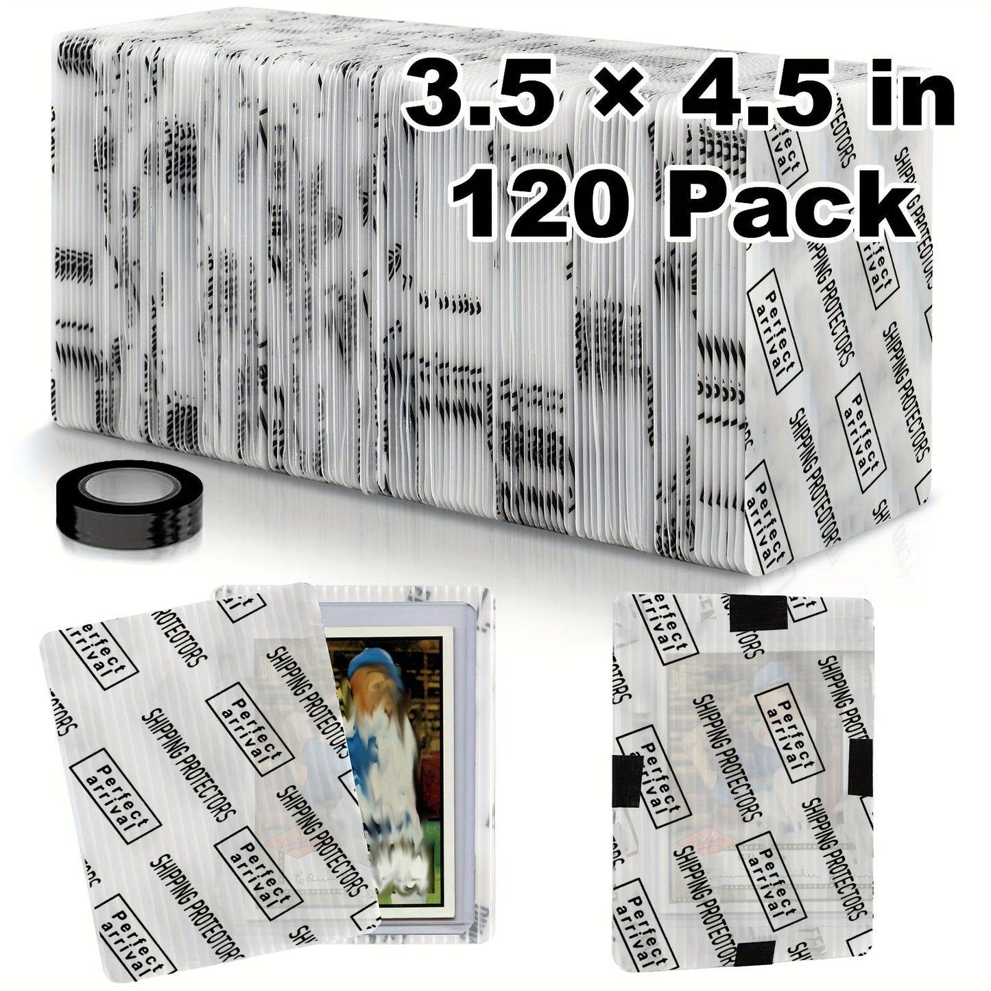 Trading Card Shipping Protectors 60/120/510 Count 3.5x4.5 Inch – Premium Rigid Plastic Card Mailer Inserts for Sports Cards
