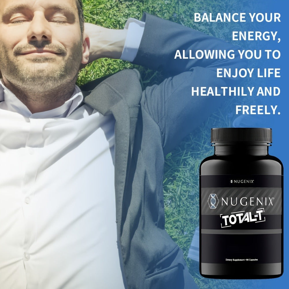 Total-T Testosterone Booster for Men, Daily Vitality & Hormone Support Capsules, Natural Energy, Strength